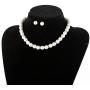 Femtindo Faux Pearl Necklace Bracelet Stud Earrings for Women Bridal Jewelry Set for Wedding Fit with Bridesmaids Dress