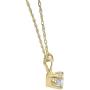 1/3 Ct Solitaire Round Diamond Pendant Necklace 18'' 14K Yellow Gold