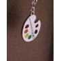 My Shape Trendy Enamel Artist Paint Palette and Brush Link Chain Bracelet Gifts Jewelry for Women & Girls