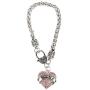 Luvalti “Nana” Charm Crystal Bracelet - Adorable Nana Pink Heart Bracelet - Best Family Jewelry Gift