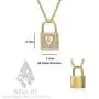 NEULRY Initial Lock Necklace,14K Gold A to Z Letter Padlock Pendant Necklace,Engraved Alphabet Symbol Custom Letter Choker for Women and Girl Gifts