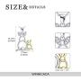 POTOPYY 925 Sterling Silver Animal Pendant Necklace Rabbit/Elephant/Penguin Jewelry Gifts for Women Mother