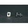 Unisex Stainless Steel Poker Aces Stud Earrings,Playing Cards Game Gambling Jewelry
