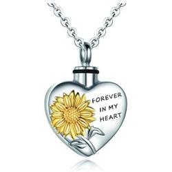 Urn Necklaces Always in My Heart Heart Jewelry Memorial Pendant Necklace