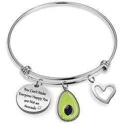 G-Ahora Funny Avocado Jewelry Avocado Keychain Earrings Pendant Bangle Gift for Avocado Girls Avocado Lover Fashion Green Fruit Jewelry