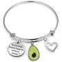G-Ahora Funny Avocado Jewelry Avocado Keychain Earrings Pendant Bangle Gift for Avocado Girls Avocado Lover Fashion Green Fruit Jewelry