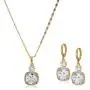 18K Gold plated. AAA Cubic Zirconia Necklace and earrings set for women teenager