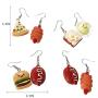 New Funny Fast Food Hamburger Sandwich Pizza Shape Drop Earrings for Women Girls Fashion Creative Female Trendy Dangle Earrings