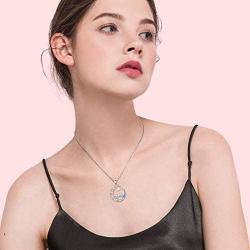 DAOSHANG 925 Sterling Silver Celtic Knot Mermaid Moon Pendant Necklace Jewelry Gift for Women Teen Girls Wife and Lovers