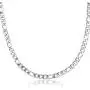 Double Rainbow Jewelry 18''-36'' Mens Stainless Steel Unisex Silver Plain Cross Pendant 6MM Figaro Chain Necklace Link Double Rainbow Jewelry 18''-36'' Mens Stainless Steel Unisex Silver Plain Cross Pendant 6MM Figaro Chain Necklace Link