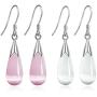 Teardrop Earrings Cats Eye Stone Silver earrings Korean Edition Kpop Earrings Jewelry for Women