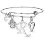 Ursteel Dog Mom Gifts for Women, Cubic Zirconia Paw Print Initial Charm Bracelet for Women Cat Dog Lover Gifts, Mothers Day Valentines Gifts for Dog Mom