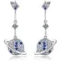 WDM Women Blue Threaded Earrings Sterling Silver Earrings Dangle Long Girls Earrings Hypoallergenic for Sensitive Ears CZ Diamond Dangling Drop Earrings (Double moon earrings-silver) WDM Women Blue Threaded Earrings Sterling Silver Earrings Dangle Long Girls Earrings Hypoallergenic for Sensitive Ears CZ Diamond Dangling Drop Earrings (Double moon earrings-silver)