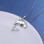 S925 Sterling Silver Dainty Animal Pendant Necklace for Women Men Teen Boy Girl