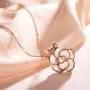 AllenCOCO Jewelry Set Rose Gold Plated Women Flower Earrings and Necklace Set for Women Girls Hypoallergenic Jewelry