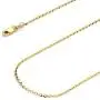 14k REAL Yellow OR White Gold Solid 1.5mm Side Diamond Cut Rolo Cable Chain Necklace with Lobster Claw Clasp 14k REAL Yellow OR White Gold Solid 1.5mm Side Diamond Cut Rolo Cable Chain Necklace with Lobster Claw Clasp