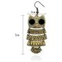 Vintage Owl Sweater Chain Necklace Big Eye Owl Animal Dangle Drop Earrings for Women Girls Fashion Jewelry Set