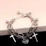 NA Mother Mary Miraculous Medal Link Chain Bracelet Mustard Seed Cross Christian Jewelry Stainless Steel Y705