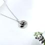 Waysles Panda Necklace 925 Sterling Silver Cute Animal Pendant Necklace Jewelry Gifts for Women Daughter Panda Lovers