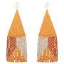 Tassel Earrings - Colorful Layered Tassel Earrings Bohemian Dangle Drop Earrings Shaded Earrings Metal Resin Beaded Earrings Women Girls Tiered Tassel Druzy Stud Earrings Women Gifts （4 Pairs)