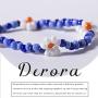 Derora Boho Beaded Choker Flower Necklace Beach Adjustable Jewelry Chain for Women and Girls (Blue)