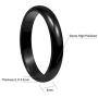 Crownal 2mm/4mm/6mm/8mm Black Ceramic Wedding Band Ring Men Women Couple Plain Dome High Polished Comfort Fit Size 3.5 To 16