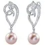 THE PEARL SOURCE Genuine Pink Freshwater Cultured Pearl & Cubic Zirconia Violet Earrings for Women THE PEARL SOURCE Genuine Pink Freshwater Cultured Pearl & Cubic Zirconia Violet Earrings for Women