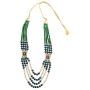 Sansar India Beaded Four Layer Multistrand Indian Necklace Jewelry for Girls and Women 1258a