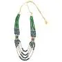 Sansar India Beaded Four Layer Multistrand Indian Necklace Jewelry for Girls and Women 1258a