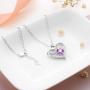 Cat Eye Jewels S925 Infinity Love Heart Necklace Sterling Silver CZ Cubic Zirconia Pendant Gifts Necklaces for Women Girls Mom
