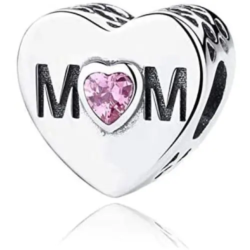 NINGAN Heart Mom Charms for Womens Charms Bracelet, 925 Sterling Silver Beads Fits Charm Necklaces, Happy Birthday Gifts for Women Girls Boy Men NINGAN Heart Mom Charms for Womens Charms Bracelet, 925 Sterling Silver Beads Fits Charm Necklaces, Happy Birthday Gifts for Women Girls Boy Men