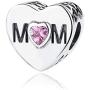 NINGAN Heart Mom Charms for Womens Charms Bracelet, 925 Sterling Silver Beads Fits Charm Necklaces, Happy Birthday Gifts for Women Girls Boy Men