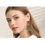 RUIZHEN Gold Marijuana Weed Cannabis Leaf Dangle Earrings