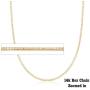 CLAUDIA BY DESIGN 14K Solid Yellow Gold Box Chain Necklace, 0.5 MM 14K Italian Gold Chain for Men and Women, 14k Gold Chain, 14k Solid Gold Diamond Cut Box Chain Necklace, Fancy Gift Box Included