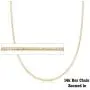 CLAUDIA BY DESIGN 14K Solid Yellow Gold Box Chain Necklace, 0.5 MM 14K Italian Gold Chain for Men and Women, 14k Gold Chain, 14k Solid Gold Diamond Cut Box Chain Necklace, Fancy Gift Box Included