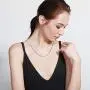 MOWOM Silver Color Mens Chain Necklace for Women Men Boys Girls Kids Water Resistant Stainless Steel Rolo Cable Popcorn Chain Wheat Link Necklace Jewelry Gifts