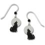 Wolf Howling Against a Gray Moon Earrings Made in the USA by Sienna Sky 1457