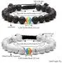 Jovivi Men Women Natural Stone Beaded Bracelet Rainbow LGBT Relationship Couples Bracelets Hematite Tiger Eye Lava Rock Yoga Beads Adjustable Braided Rope Jovivi Men Women Natural Stone Beaded Bracelet Rainbow LGBT Relationship Couples Bracelets Hematite Tiger Eye Lava Rock Yoga Beads Adjustable Braided Rope