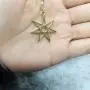 NOUMANDA Elven or Faerie Seven Pointed Star Septagram Pendant Necklace Rose Gold Silver Tone
