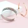 Melix Home Daughter Bracelets from Mom Mother Wide Cuff Bangle Message Engraved Christmas for Her