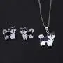UJIMS Husky Jewelry Funny Husky Pendant Necklace Earrings Set Husky Mom Jewelry for Pet Owners Dog Gift for Husky Lover UJIMS Husky Jewelry Funny Husky Pendant Necklace Earrings Set Husky Mom Jewelry for Pet Owners Dog Gift for Husky Lover