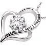 ALOV Jewelry Sterling Silver Grandma I Love You Forever Love Heart Cubic Zirconia Pendant Necklace ALOV Jewelry Sterling Silver Grandma I Love You Forever Love Heart Cubic Zirconia Pendant Necklace