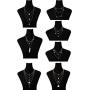 ORAZIO Layered Necklace for Women Star Ball Horn Infinity Leaf Bead Feather Shell Circle Bar Coin Pendant Necklace Chain Jewelry