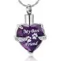 constantlife Cremation Jewelry for Ashes, My Best Friend Heart Shape Memorial Urn Necklace Stainless Steel Crystal Pendant Ashes Holder Keepsake constantlife Cremation Jewelry for Ashes, My Best Friend Heart Shape Memorial Urn Necklace Stainless Steel Crystal Pendant Ashes Holder Keepsake
