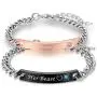 Uloveido His Queen and Her King Black Titanium Necklaces & Bracelet Matching Couple Jewelry Sets for Men and Women with Cubic Zirconia ST118 Uloveido His Queen and Her King Black Titanium Necklaces & Bracelet Matching Couple Jewelry Sets for Men and Women with Cubic Zirconia ST118