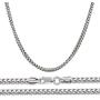 Orostar Sterling Silver 3.5MM Franco Square Box Link Chain Necklace, 16-30 Inches