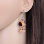 NEWEI Acrylic Wild African Giraffe Earrings For Women Dangle Drop Cartoon Jungle Animal Jewelry Gifts Charm