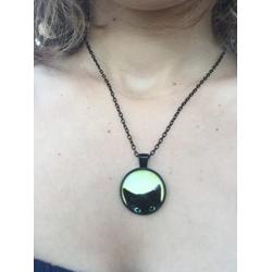 IDB Black Cat Necklace - Peeking Black Cat Pendant - Cute Black Cat Jewelry