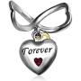 JMQJewelry Heart Love Forever You Crystal 2 Colors Charms Beads Bracelets Wife