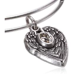 Alex and Ani ''Path of Symbols'' Guardian Angel Expandable Wire Bangle Charm Bracelet